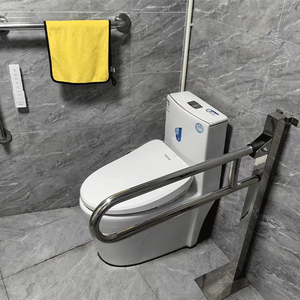 HR-DUO Flip-Up Floor-Mounted Toilet Grab Bar